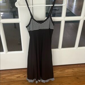 Black and White Sleeveless Spaghetti Strap Sundress🌿